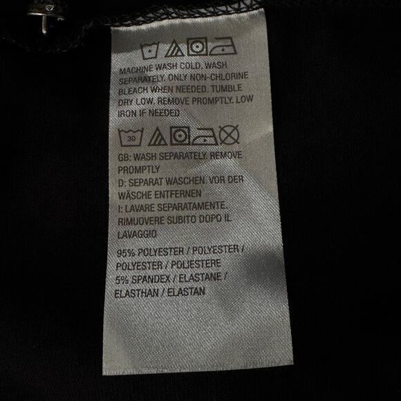 Susan Graver Large Top 3/4 Sleeves Keyhole Pleated Neckline Stretch Black - Picture 7 of 7